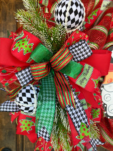 Wreath Mesh Santa Whimsical