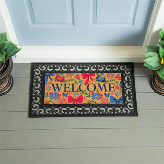 American Classic Red White & Bows Flocked Coir Sas
