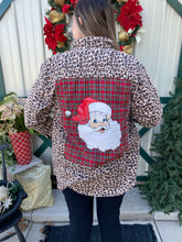 Load image into Gallery viewer, Santa Patch Animal Print Flannel