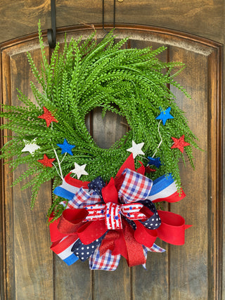Wreath Grapevine Patriotic Oval Sm