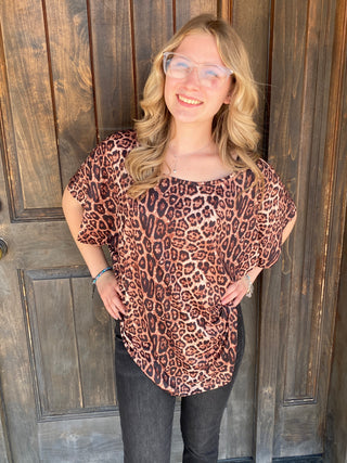 Flowy Leopard Print Top