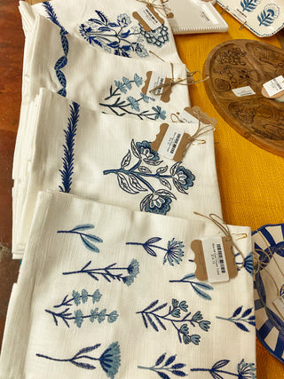 Blue Single Flower Towel