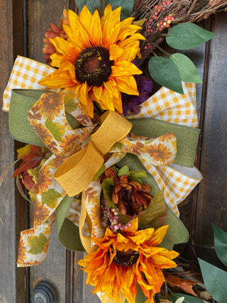 Wreath Grapevine Sunflower