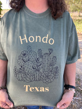 Load image into Gallery viewer, Hondo Cactus Tee Green Unisex garment-dyed heavyweight