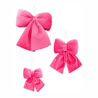 Pink Holiday Bow Décor Assortment