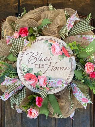 Wreath Mesh Bless this Home