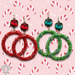Red Tube Earrings