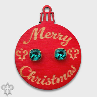 Green Crystal Stud Ornament