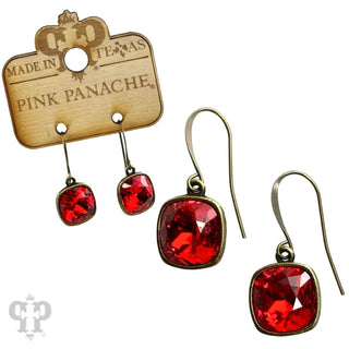Earring Crystal Dangle Sq