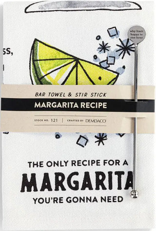 Margarita Bar Towel & Stir Stick Set