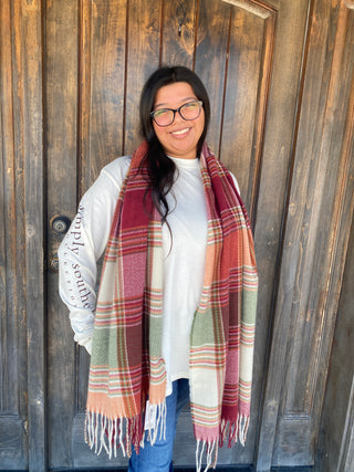 Autumn Plaid Scarf - Harvest