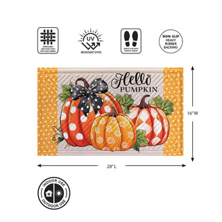 Patterned Pumpkins Embossed Mat