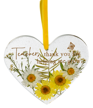 Teacher Epoxy Heart Ornament