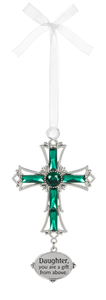 Daughter, You Are a Gift from God Cross Ornament