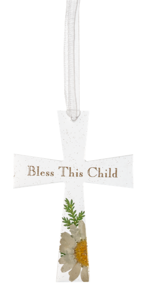 Bless This Child Floral Crib Cross