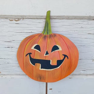 Metal Jack-O-Lantern stake
