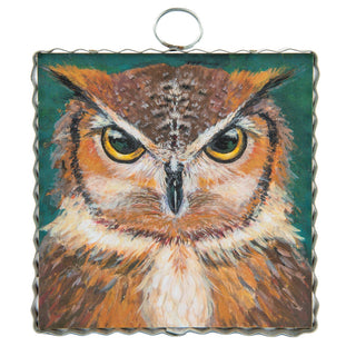 Round Top Charm with an owl design