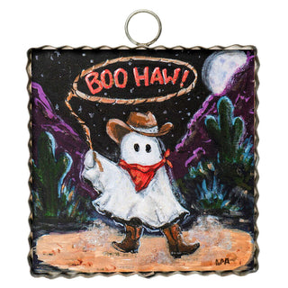 Western Halloween themed charm with ghost roping