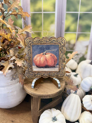 Mini Gallery Scallop Gilded Orange Pumpkin