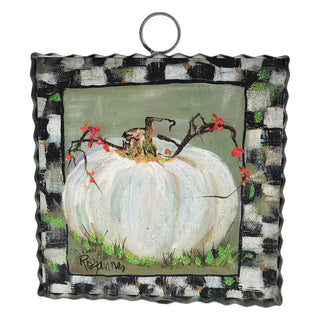 Mini Rozie's Cream Pumpkin with Checkered Border