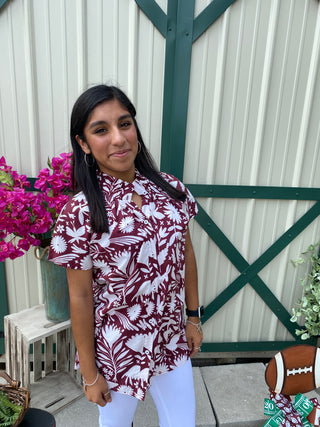 Palmer Maroon Top