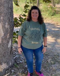 Hondo Cactus Tee Green Unisex garment-dyed heavyweight