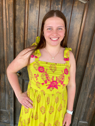 Addison Dress Chartreuse