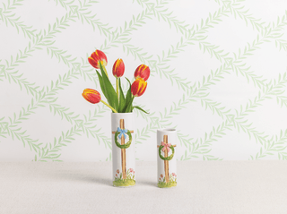 Blue Cross Stem Vase