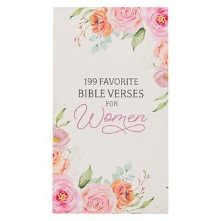 Book titled '199 Favorite Bible Verses for Women' with floral design on cover