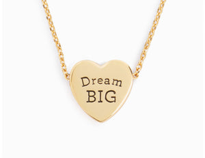Art Heart Necklace - Dream Big