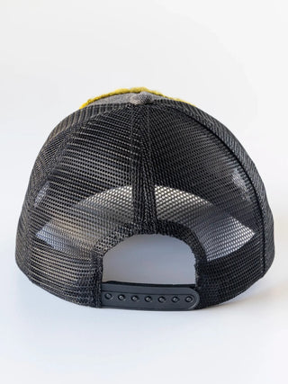 Charcoal Granny Square Trucker Cap