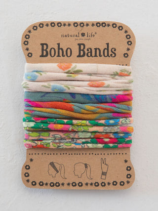 Boho bands on a cardboard holder 