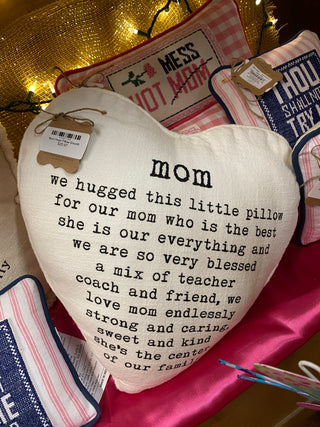 Mom Heart Pillow Smooth