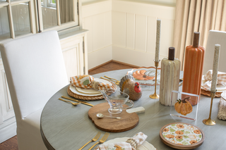 TAN EMBROIDERY CHECK NAPKIN