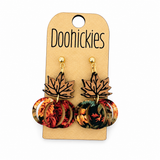 Autumn Blooms Floral Pumpkin Earrings - Dark at MainStreet Mercantile