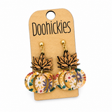 Autumn Blooms Floral Pumpkin Earrings - Light at MainStreet Mercantile