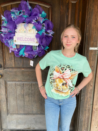 Mint Bunny Graphic Tee