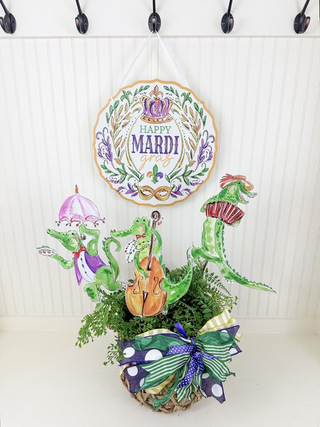 Beck's Mardi Gras Door Hanger