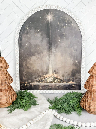Decorative wall artwork with nativity scene