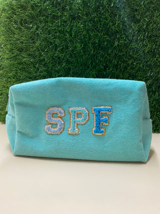 Terrycloth Pouch Blue