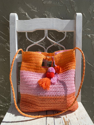Bright Straw Tote Multi