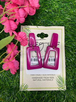 Danielle Earrings Fuchsia