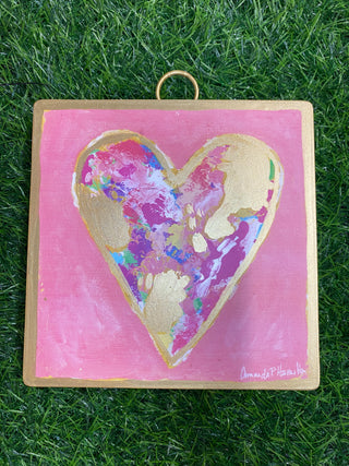 Mini Hamilton Pink & Gold Messy Heart