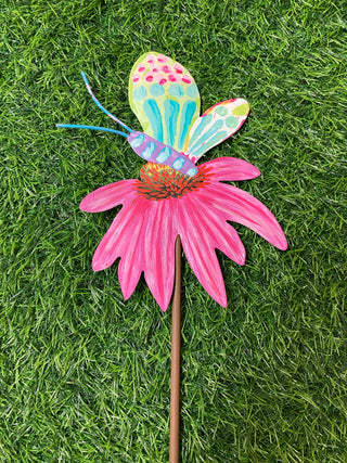Fanciful Cornflower & Butterfly
