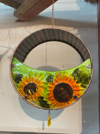 Sunflower Bird Feeder Glass