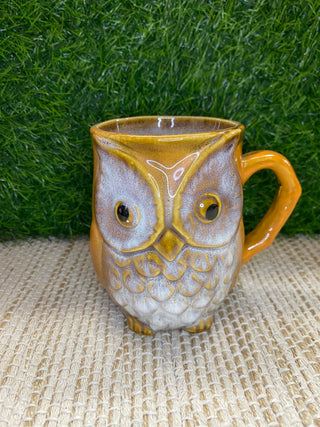 MUG FALL BURNT ORANGE OWL