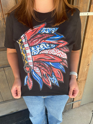 Patriotic Feather Tee