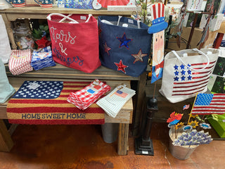 4th Of July Sparkle Tote Red