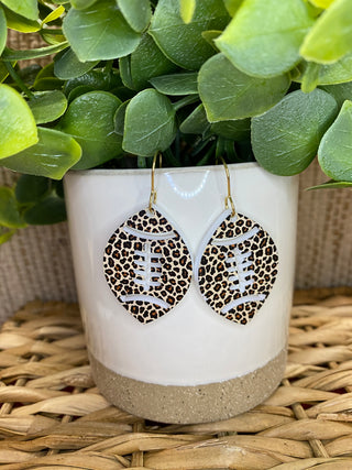 Wild Side Football Earrings