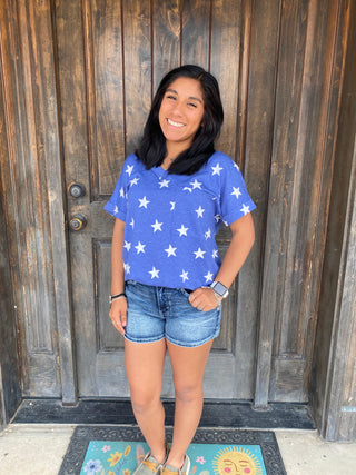 Shorts EverStretch w Stars Embroidered Small